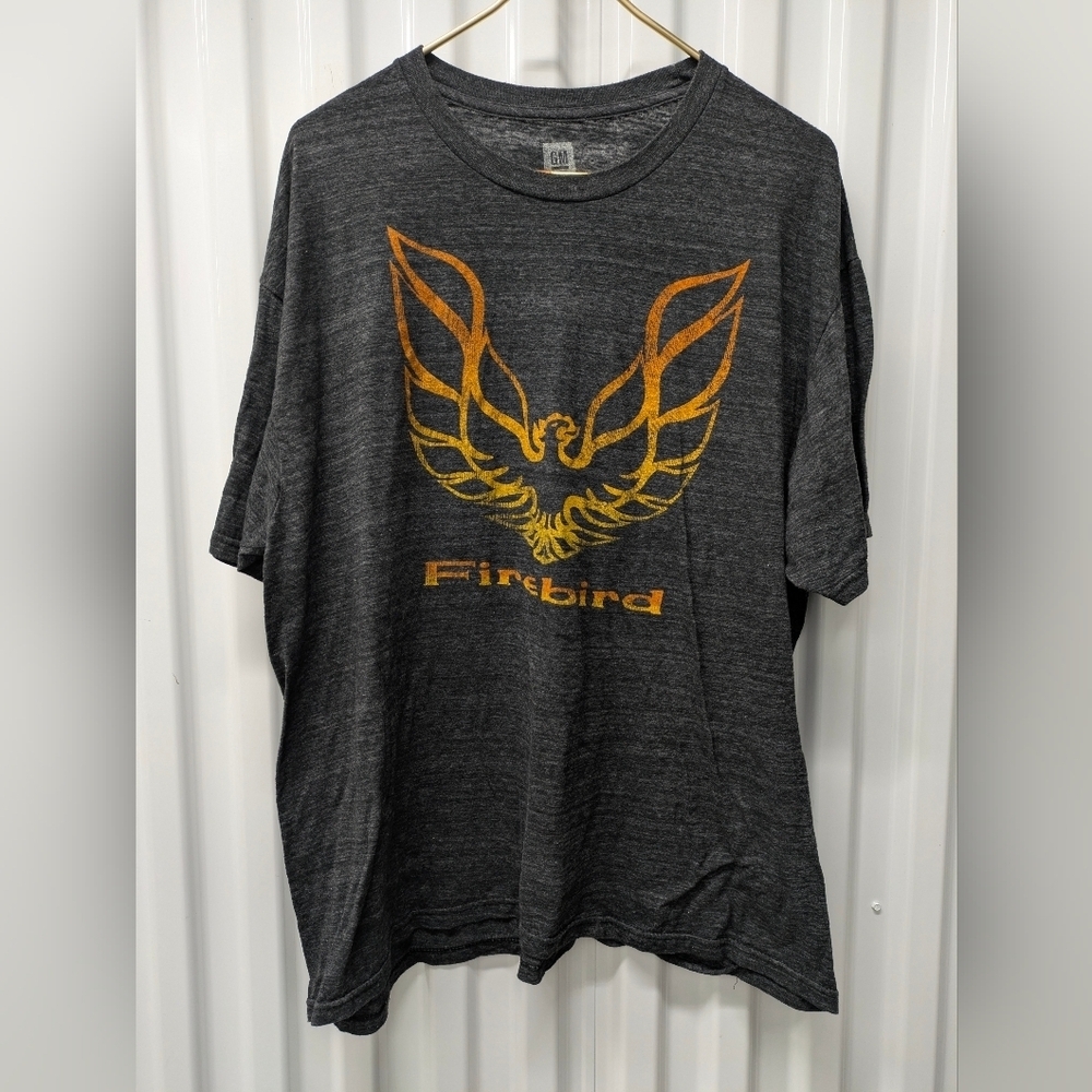 GM Firebird Charcoal Gray T-Shirt with Gold Logo